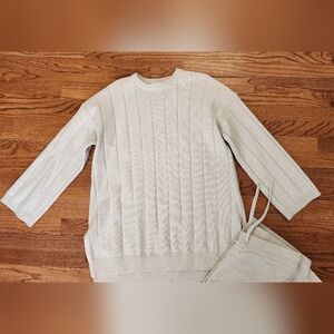 Fares Cream Sweater Set